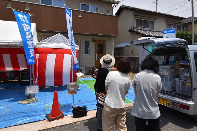 結崎「完成見学会」前日！！総出で準備晴天です！！！