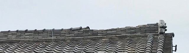 台風21号　屋根修理!