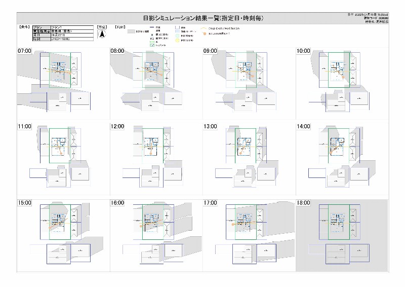 大和高田市のパッシブデザイン住宅 日当たりシミュレーション